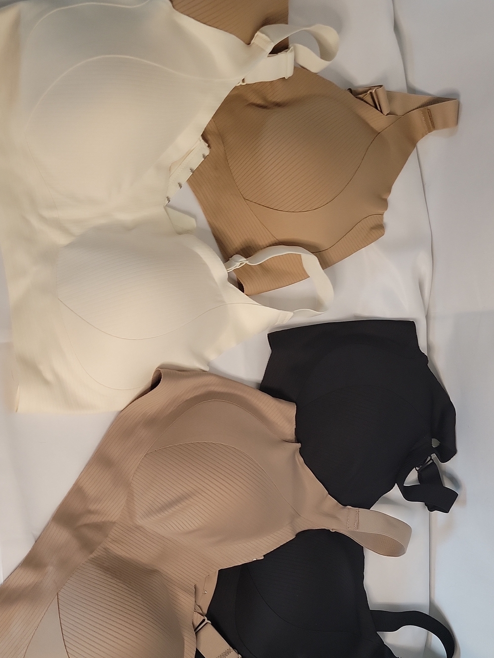 Four Everyday Seamless Wireless Comfort Bra - Black, Nude, Cream, Tan